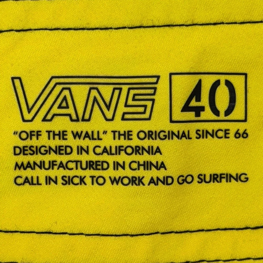 Vans Board Shorts Mens 40 Blue Black Graffiti Print Swim Trunks Skate